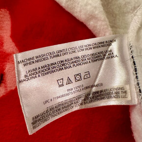 Eddie Bauer Geometric Polar Fleece 1/4 Zip Pullover | White | Women’s M Like New - Picture 7 of 16